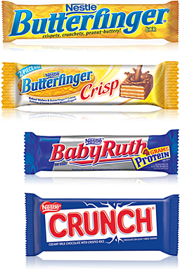 image | nestle butterfinger, butterfinger crisp, baby ruth, crunch